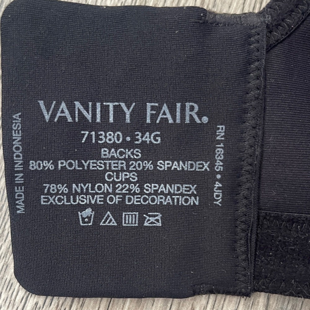 Vanity Fair Women's Elegant Black Bra - Picture 3 of 10